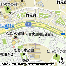 大阪府吹田市桃山台1丁目周辺の地図