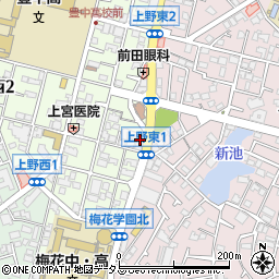 ビーナスクラブ上野西周辺の地図
