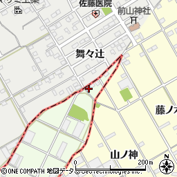 愛知県豊橋市日色野町山神周辺の地図