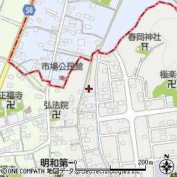 静岡県袋井市春岡190周辺の地図
