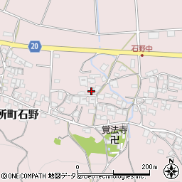 兵庫県三木市別所町石野784周辺の地図