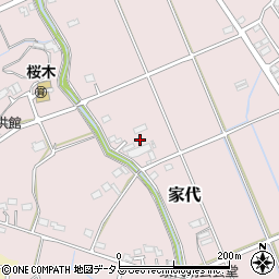 静岡県掛川市家代402周辺の地図