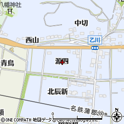 愛知県西尾市吉良町乙川源四周辺の地図