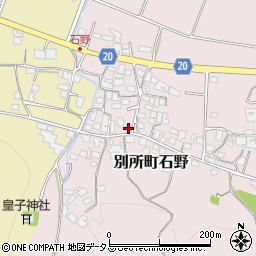 兵庫県三木市別所町石野871周辺の地図