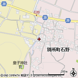 兵庫県三木市別所町石野909周辺の地図