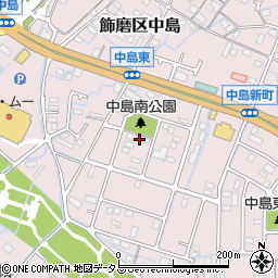 兵庫県姫路市飾磨区中島3105周辺の地図