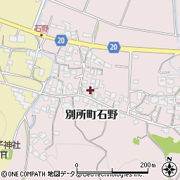兵庫県三木市別所町石野842周辺の地図