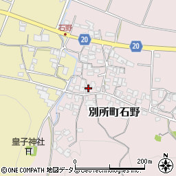 兵庫県三木市別所町石野875周辺の地図