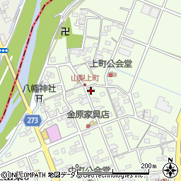 静岡県袋井市上山梨1457-2周辺の地図