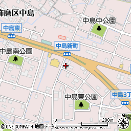 兵庫県姫路市飾磨区中島3丁目161周辺の地図