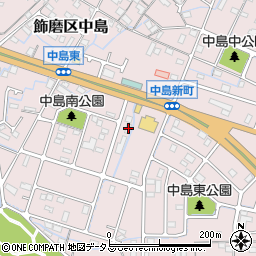 兵庫県姫路市飾磨区中島3126-1周辺の地図
