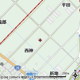 愛知県豊橋市梅薮町西神53周辺の地図
