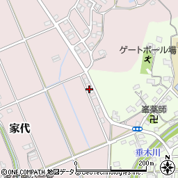 静岡県掛川市家代164周辺の地図