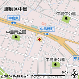 兵庫県姫路市飾磨区中島483周辺の地図