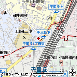 大阪府吹田市千里丘下20-16周辺の地図