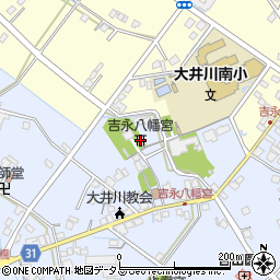 吉永八幡宮周辺の地図