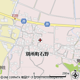 兵庫県三木市別所町石野843周辺の地図