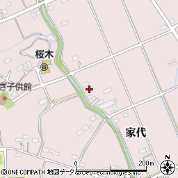 静岡県掛川市家代405周辺の地図