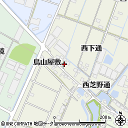 愛知県西尾市一色町酒手島西芝野通4周辺の地図