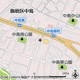兵庫県姫路市飾磨区中島3127周辺の地図