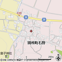 兵庫県三木市別所町石野869周辺の地図