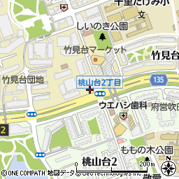 タイムパーキング大阪府営吹田竹見台住宅駐車場周辺の地図