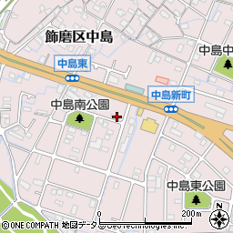 兵庫県姫路市飾磨区中島3131周辺の地図