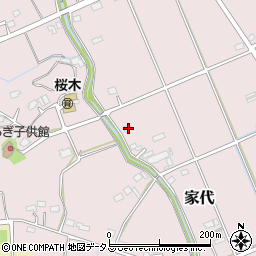 静岡県掛川市家代406周辺の地図