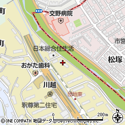 大阪府枚方市釈尊寺町28-18周辺の地図