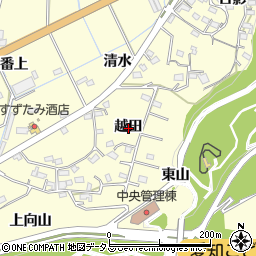 愛知県西尾市東幡豆町越田周辺の地図