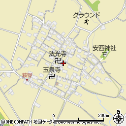 三重県津市芸濃町萩野周辺の地図