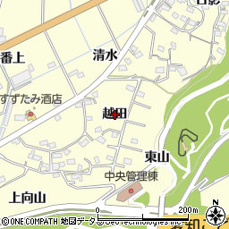 愛知県西尾市東幡豆町（越田）周辺の地図