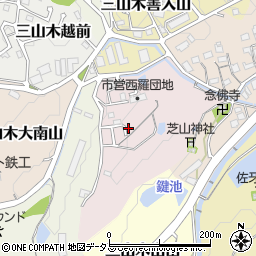 京都府京田辺市三山木西羅23周辺の地図