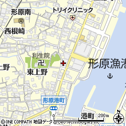 愛知県蒲郡市形原町三浦町21周辺の地図