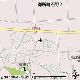 兵庫県三木市別所町石野721周辺の地図