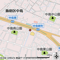 兵庫県姫路市飾磨区中島481-1周辺の地図