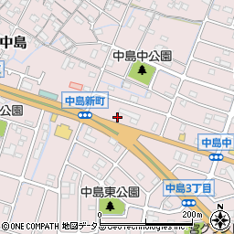 兵庫県姫路市飾磨区中島2丁目9周辺の地図