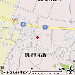 兵庫県三木市別所町石野841周辺の地図