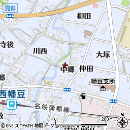 愛知県西尾市西幡豆町中郷16周辺の地図