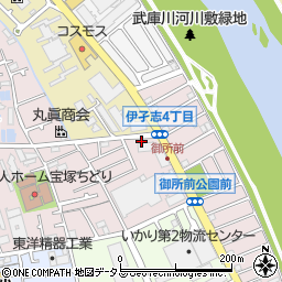 兵庫県宝塚市亀井町14周辺の地図