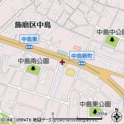 兵庫県姫路市飾磨区中島3130周辺の地図