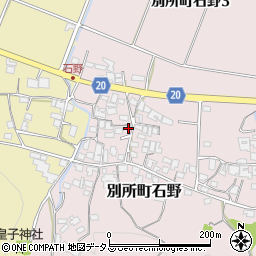 兵庫県三木市別所町石野879周辺の地図