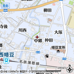 愛知県西尾市西幡豆町中郷16-1周辺の地図