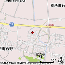 兵庫県三木市別所町石野778周辺の地図