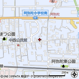 兵庫県高砂市阿弥陀町阿弥陀1116周辺の地図