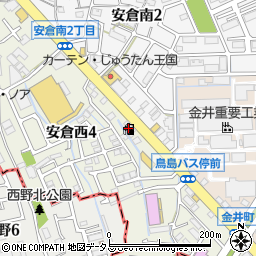 ＥＮＥＯＳセルフ安倉ＳＳ周辺の地図
