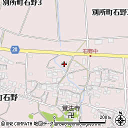 兵庫県三木市別所町石野753周辺の地図