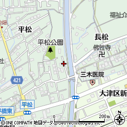 兵庫県姫路市大津区平松周辺の地図