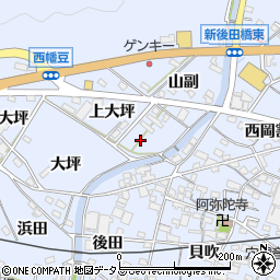 愛知県西尾市西幡豆町上大坪58-11周辺の地図