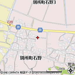 兵庫県三木市別所町石野834周辺の地図
